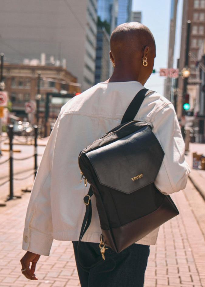 Corbin | Black Nylon + Black Leather