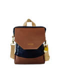 Corbin | Navy Nylon + Brown Leather