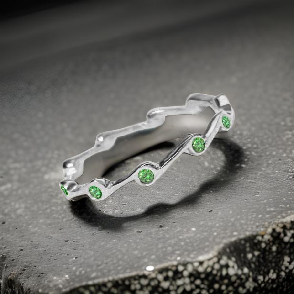 Peridot Birthstone Stacker Ring