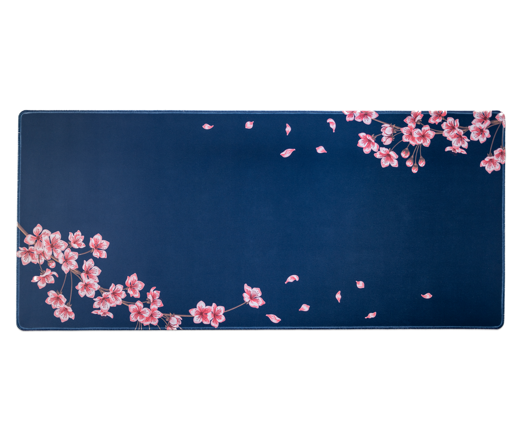 Navy Blossom Desk Mat