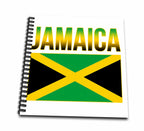 3dRose Macdonald Creative Studios – Caribbean - The Green, Yellow, and Black National Flag of The Island of Jamaica. - Drawing Book