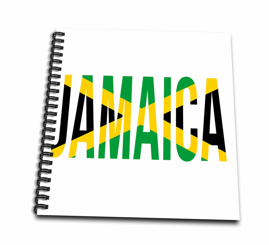3dRose Macdonald Creative Studios – Caribbean - Jamaica Souvenir in The Colors of The Flag of Jamaica. - Drawing Book