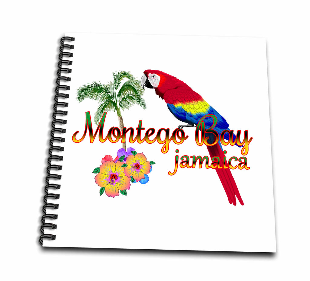 3dRose Macdonald Creative Studios – Caribbean - Island Souvenir in Jamaican Colors for Montego Bay, Jamaica. - Drawing Book