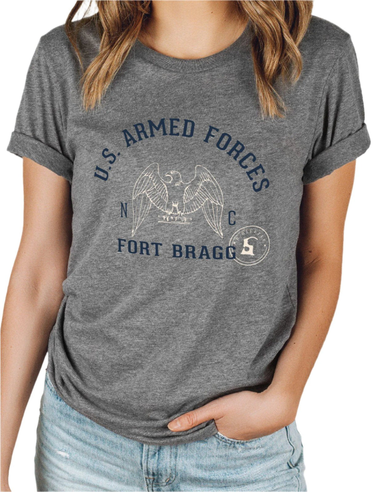 T Shirt | Vintage Grey NC Eagle Crew