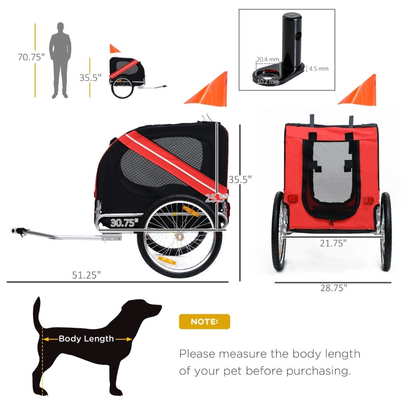 Bike Trailer Cargo Cart for Dogs and Pets