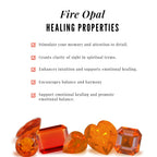 Natural Oval Fire Opal Infinity Bolo Bracelet for Women