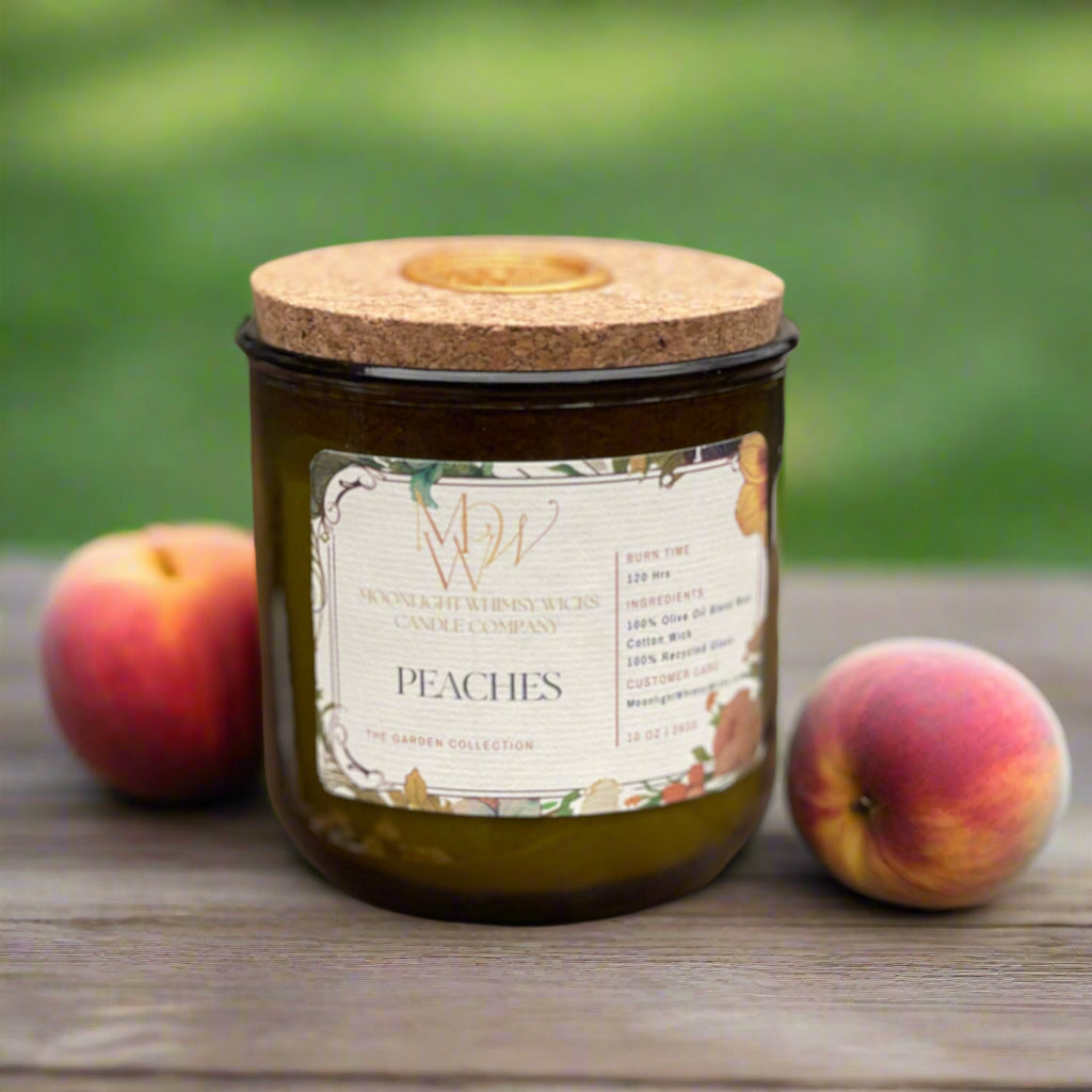 Peaches Candle | Luxury Olive Oil Wax Candle
