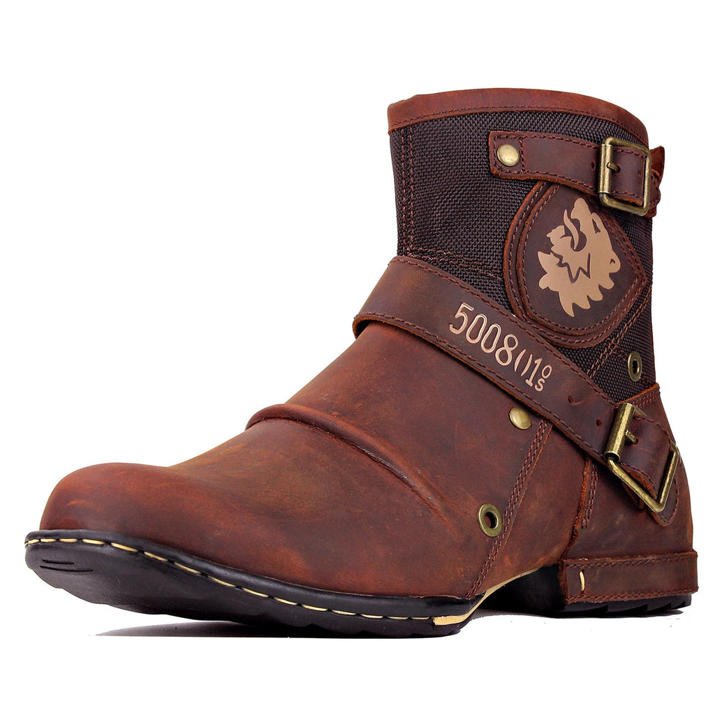 Men's Leathe Ankle Boots OS-5008-1-A