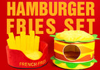 Hamburger French Fries Pet Bed