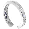 Handcrafted 925 Sterling Silver Zig Zag Pattern Toe Ring