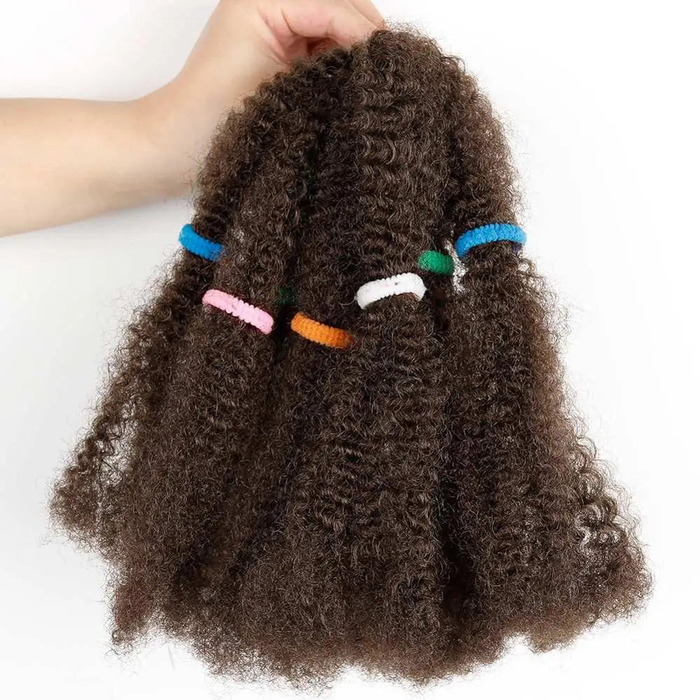 12" Frosted Afro Kinky Bulk Synthetic Hair for Crochet Braids | Short Curly Hair Extensions