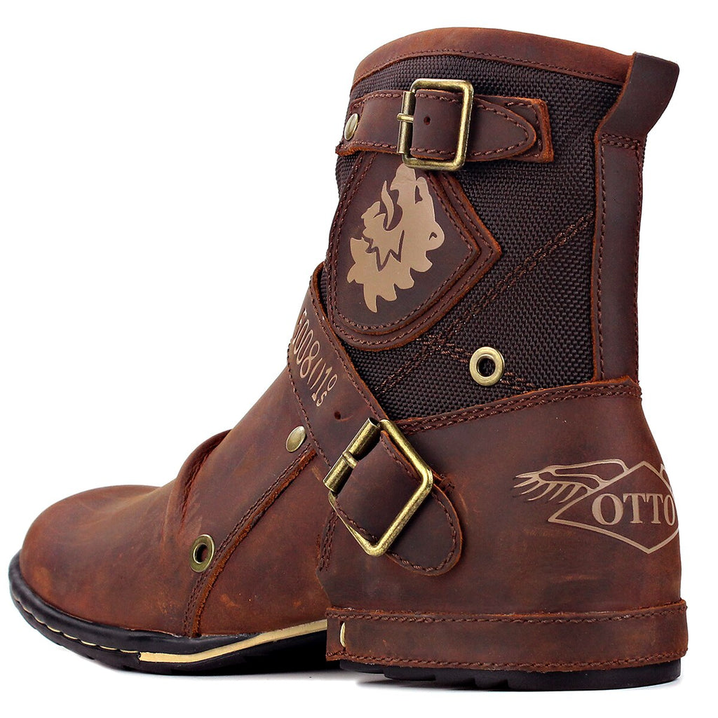 Men's Leathe Ankle Boots OS-5008-1-A