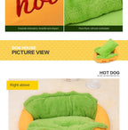 Hot Dog Shaped Pet Bed