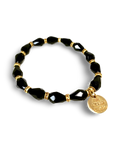 Black Tourmaline Faceted Crystal Bracelet