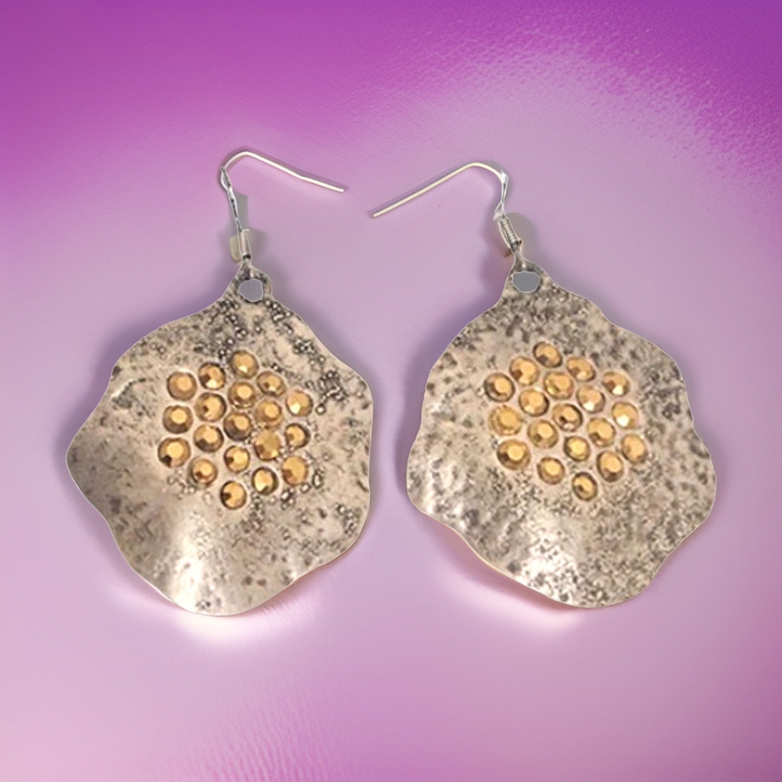 Crystal Full Moon Earrings
