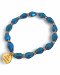 Metalic Blue Faceted Crystal Bracelet