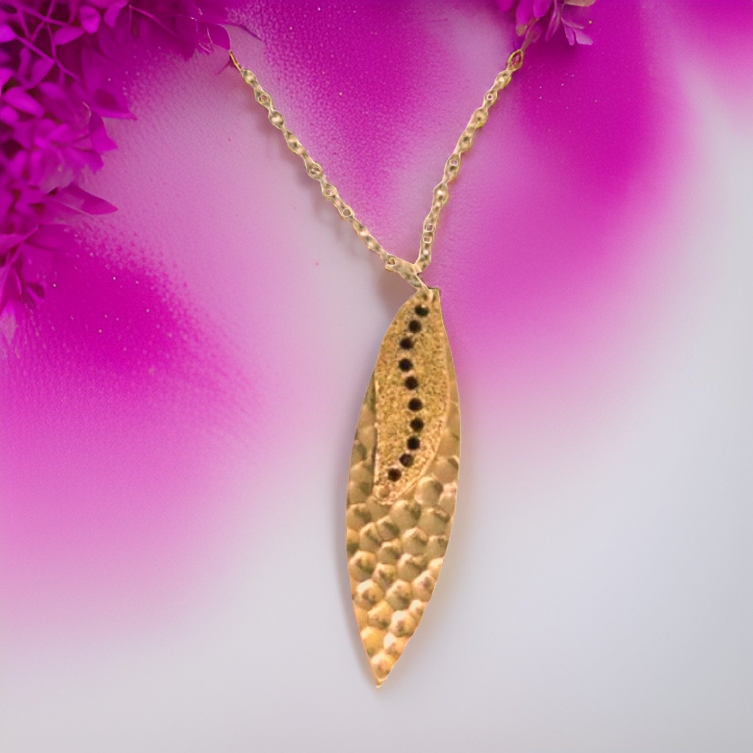 Silver Navette Sun Rays Silver Necklace