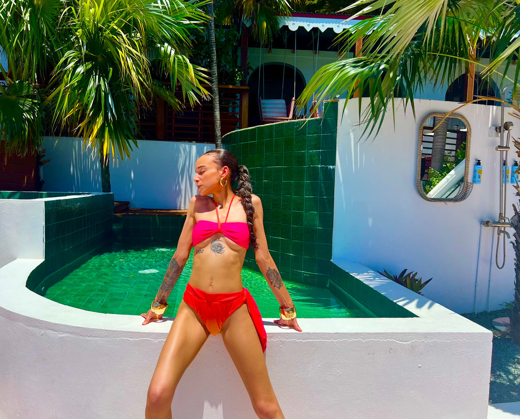 THE SOLARA - OMBRE PINK BIKINI BOTTOM