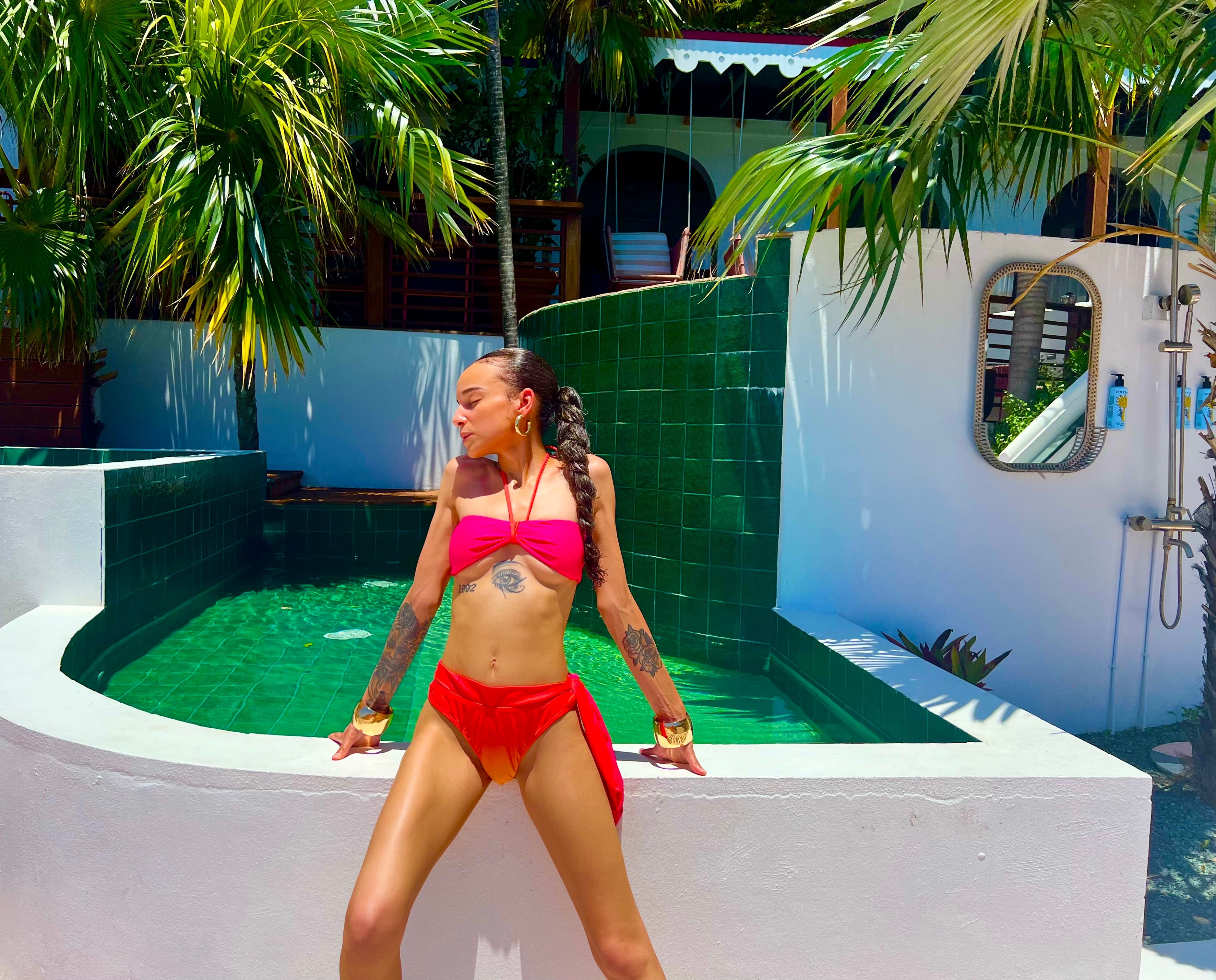 THE SOLARA - OMBRE PINK BIKINI BOTTOM
