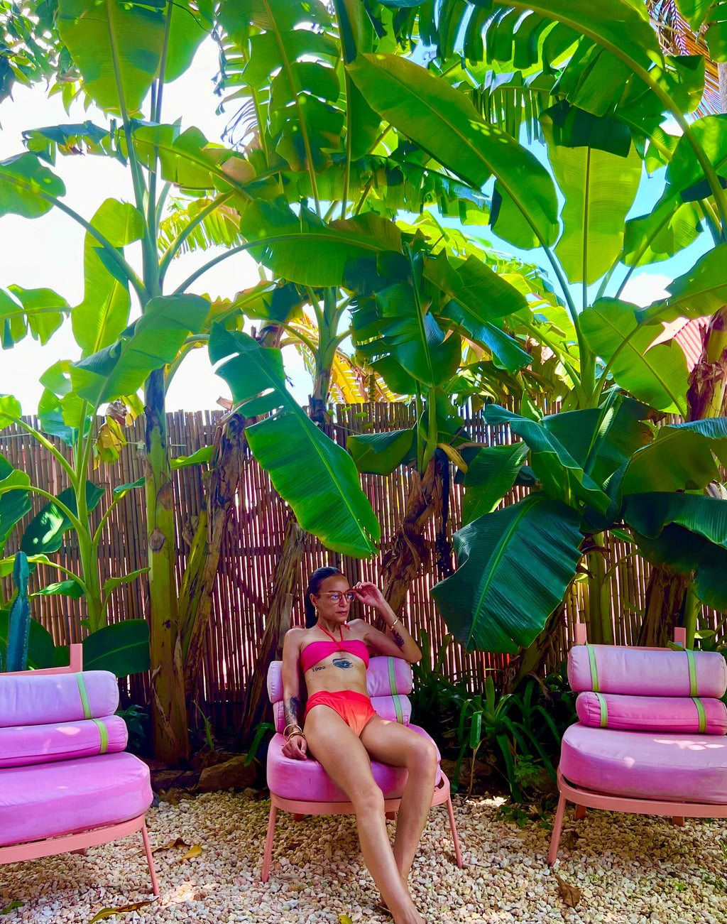 THE SOLARA - OMBRE PINK BIKINI BOTTOM