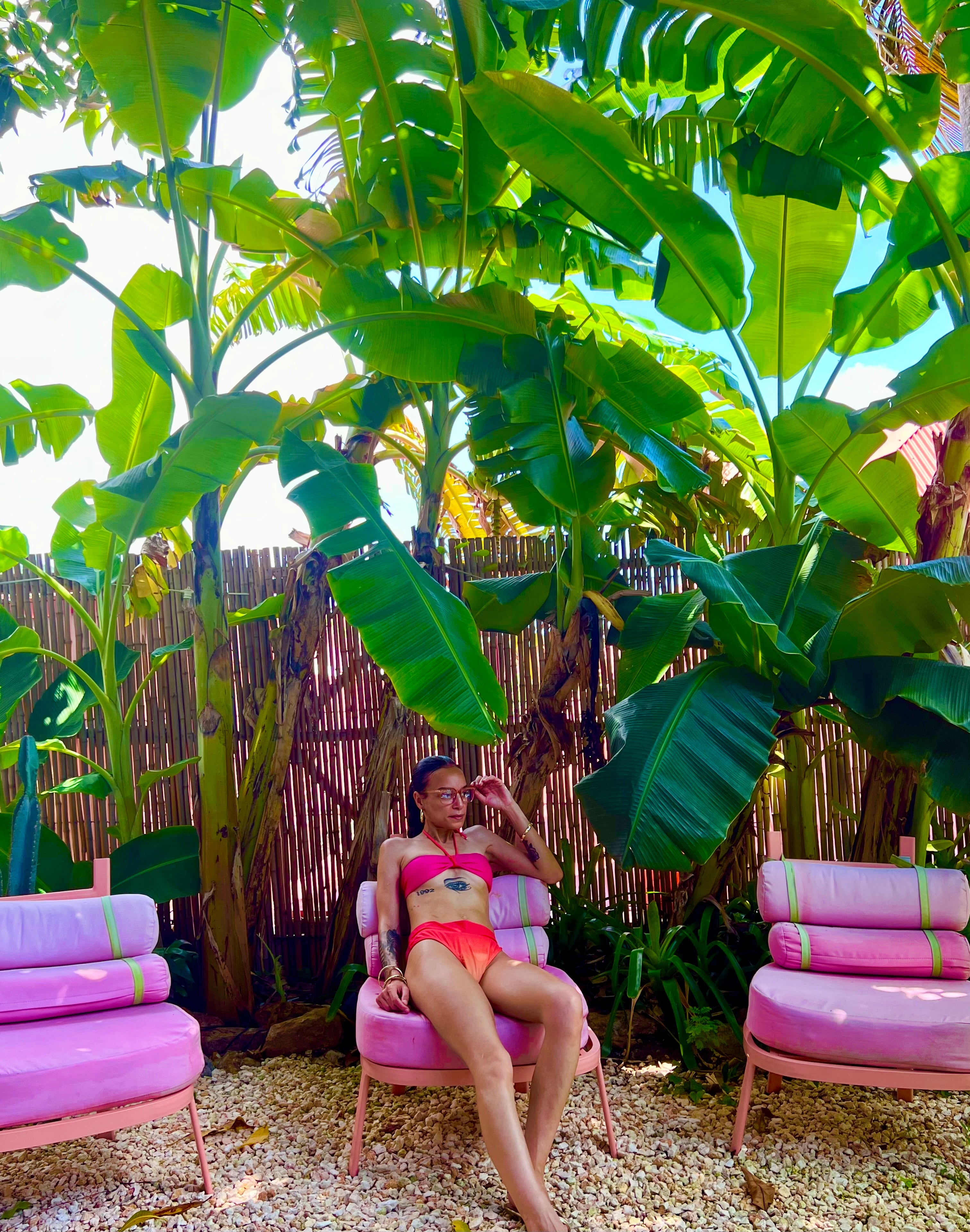 THE SOLARA - OMBRE PINK BIKINI BOTTOM