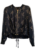 Dancing Ballerina Bomber in Black + Gold