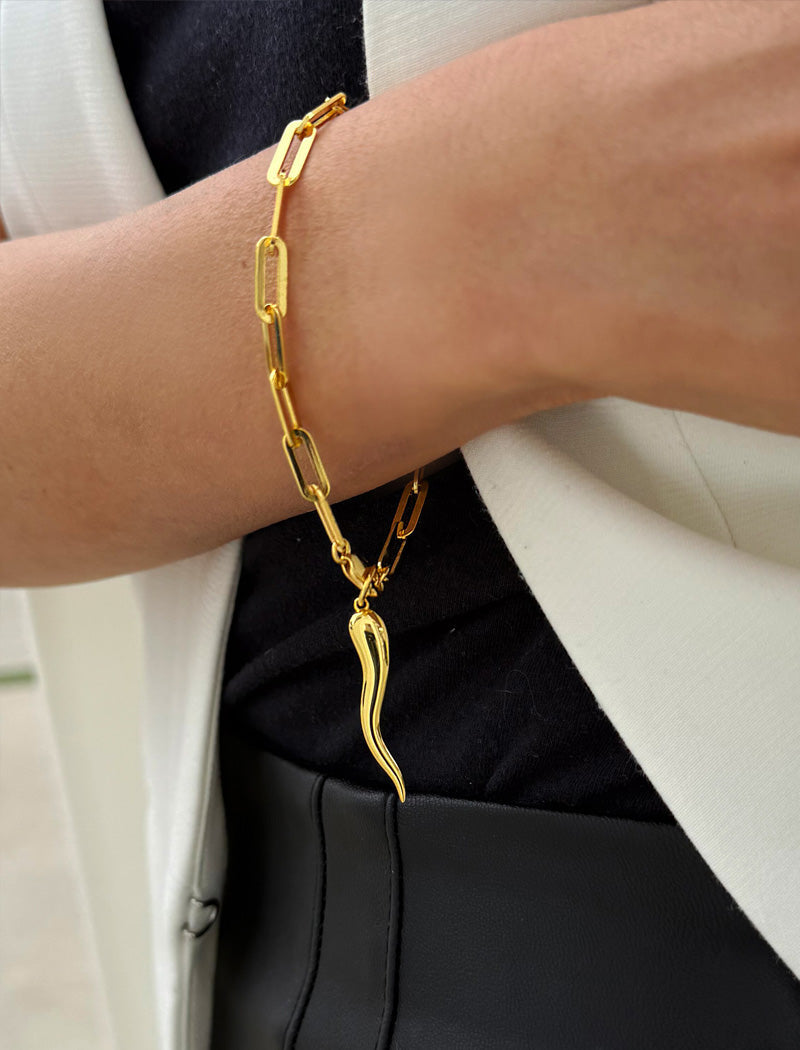 ITALIAN HORN Charm Bracelet