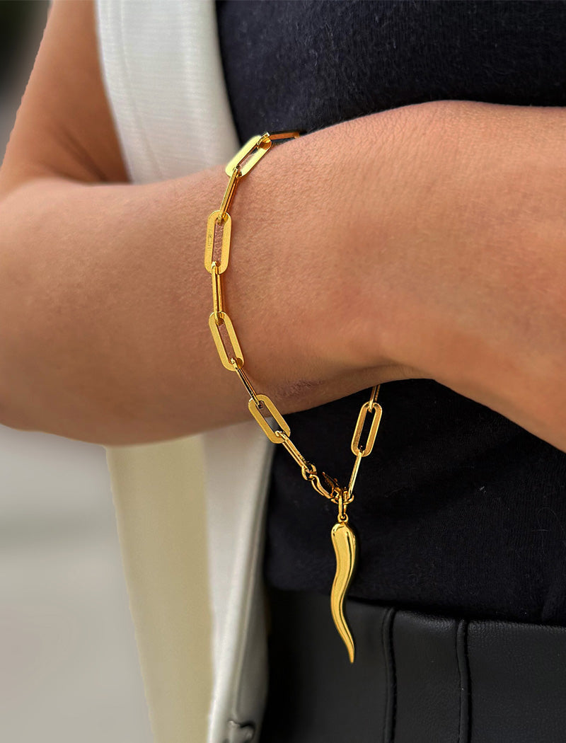 ITALIAN HORN Charm Bracelet