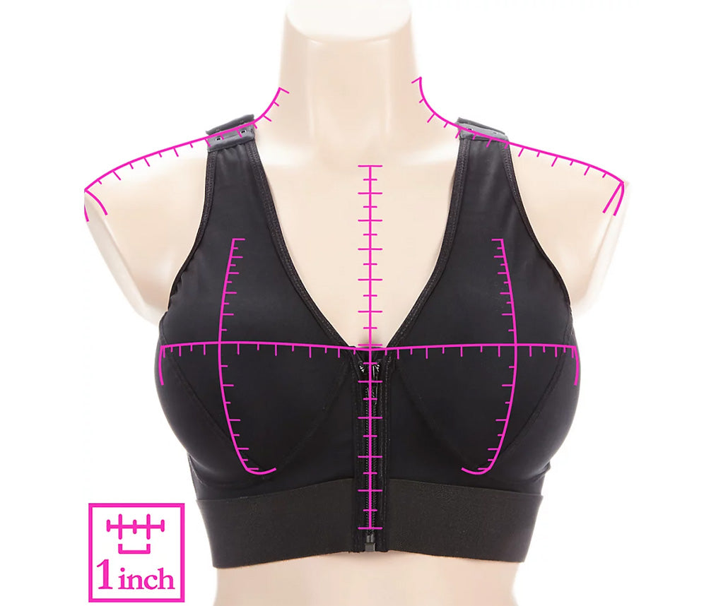 InstantRecoveryMD Compression Bra with Zip and Hook-N-Eye MD227