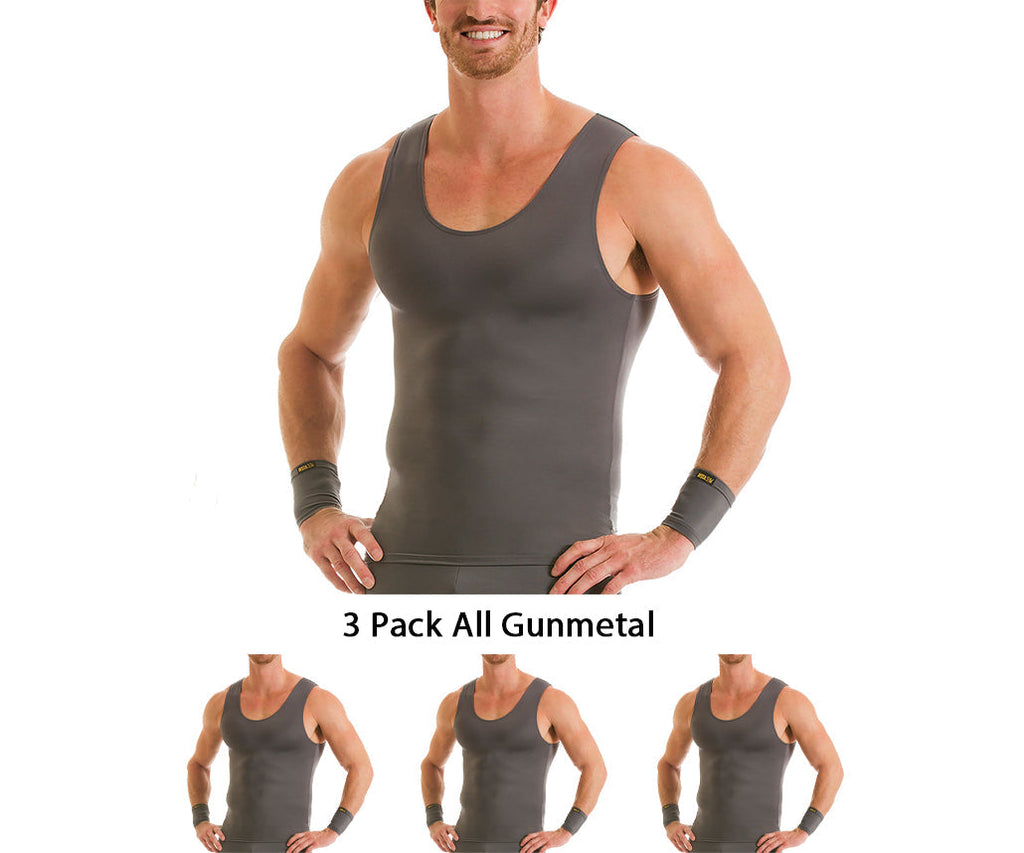 3-Pack Insta Slim Activewear Compression Muscle Tank Shirt MA0003BT