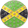 Jamaica Flag Crystal Ball Marker & Hat Clip by ReadyGOLF