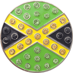 Jamaica Flag Crystal Ball Marker & Hat Clip by ReadyGOLF