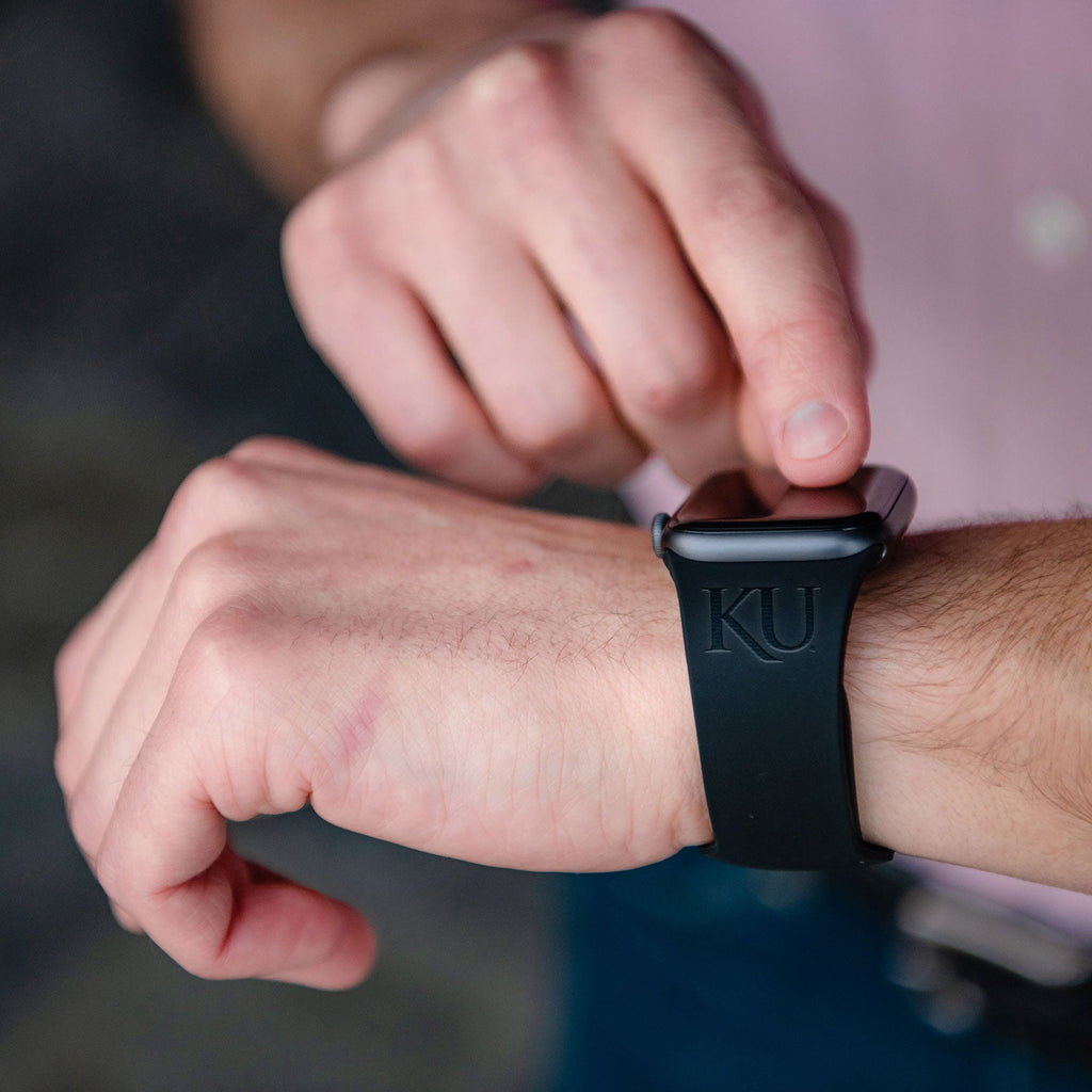 Kansas Jayhawks Engraved Apple Watch Band