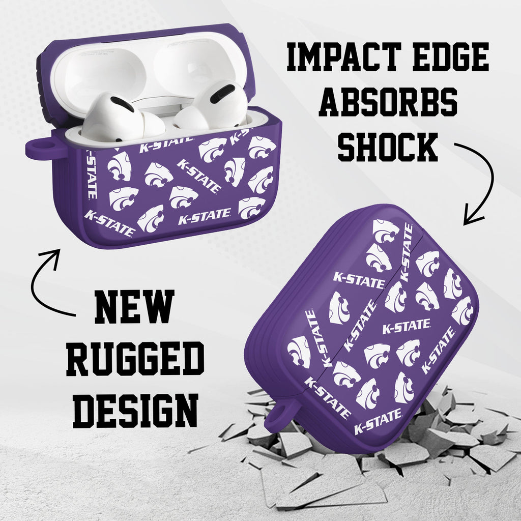 Kansas State Wildcats HDX Apple Airpods Pro 1 & 2 Case Cover