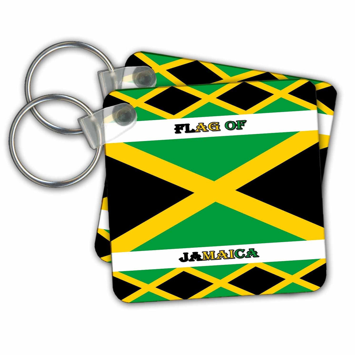 Key Chain - Flag of Jamaica Flags of the World