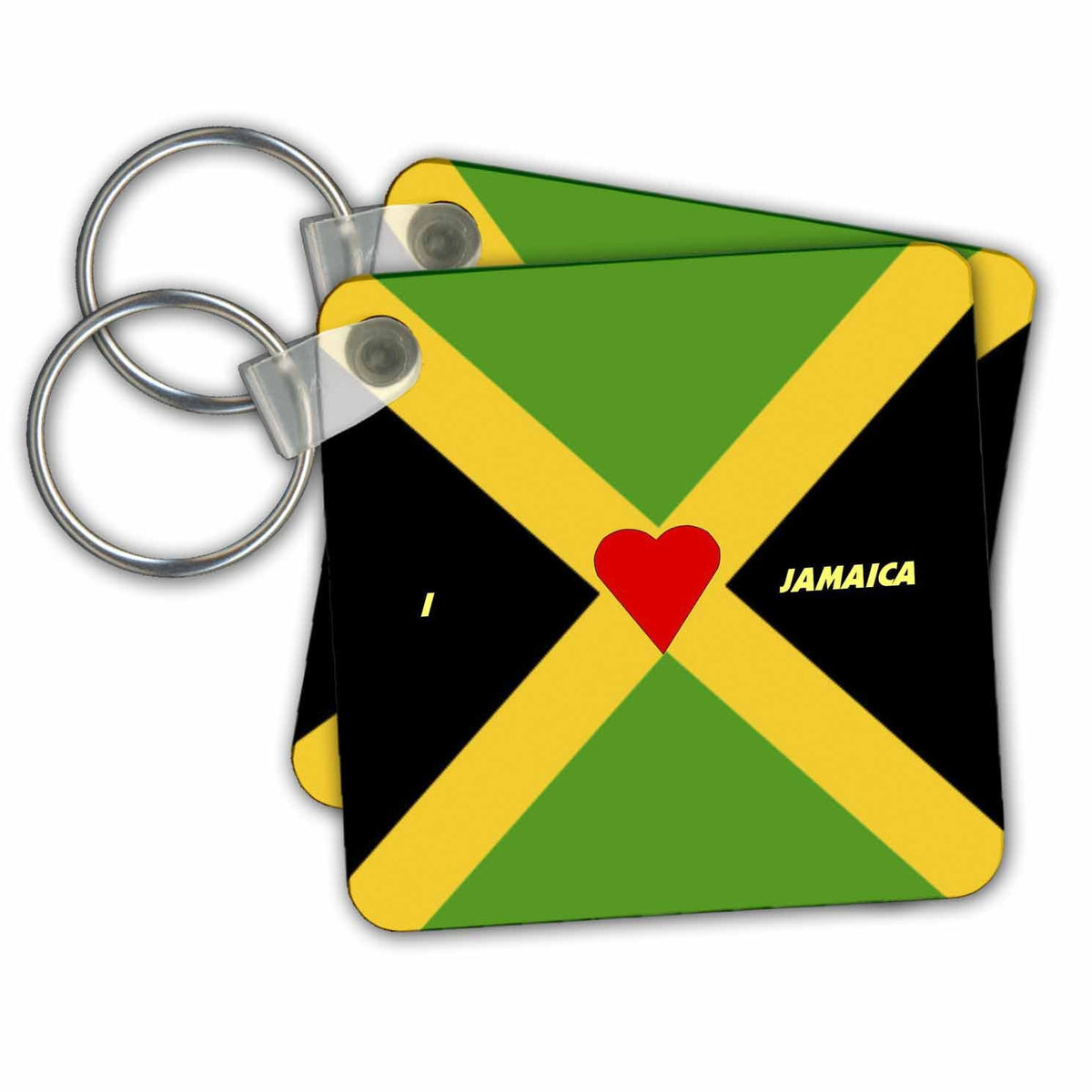 3dRose Key Chains I Love Jamaica (kc-51532-1)
