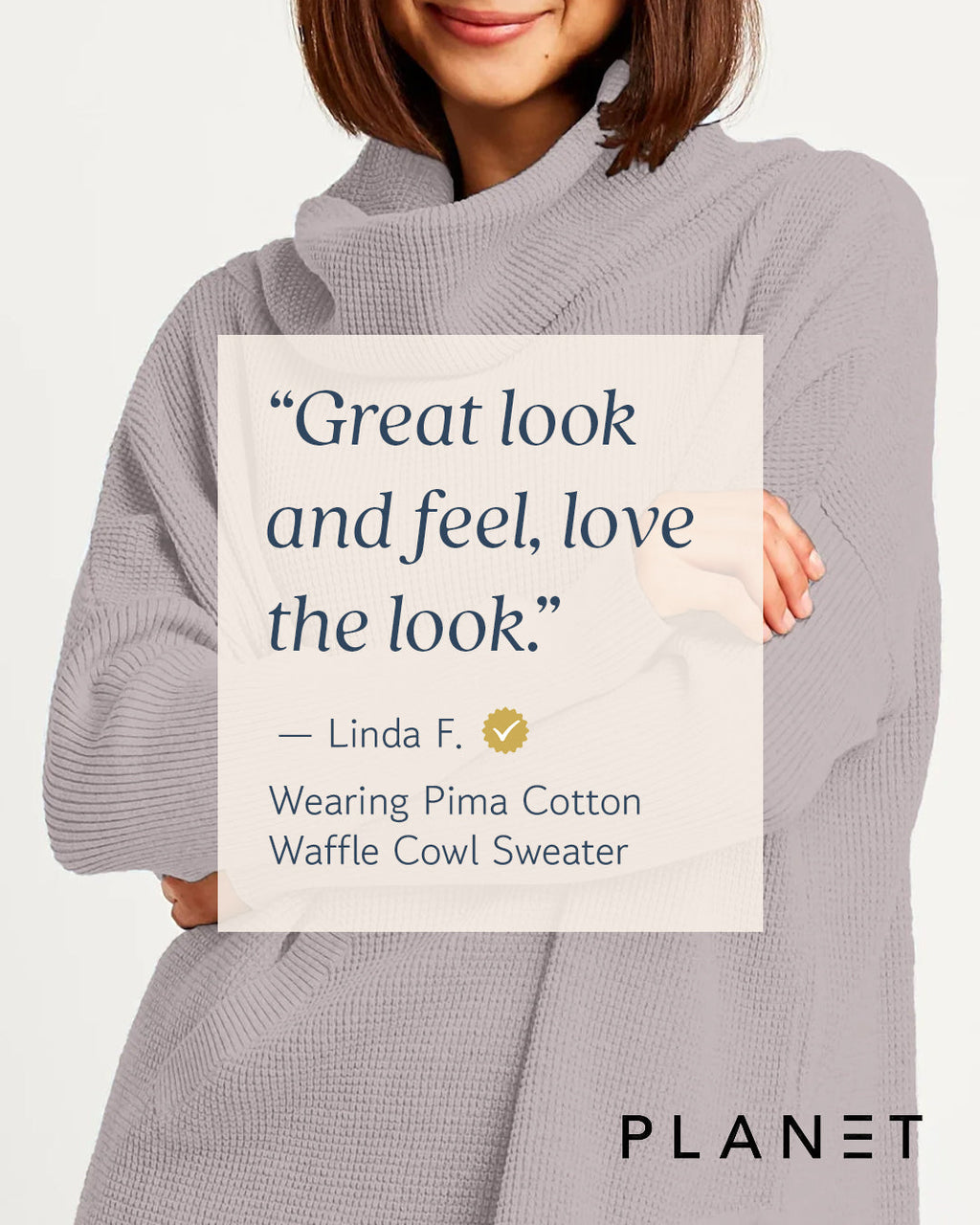 Pima Cotton Waffle Cowl Sweater - Crimson