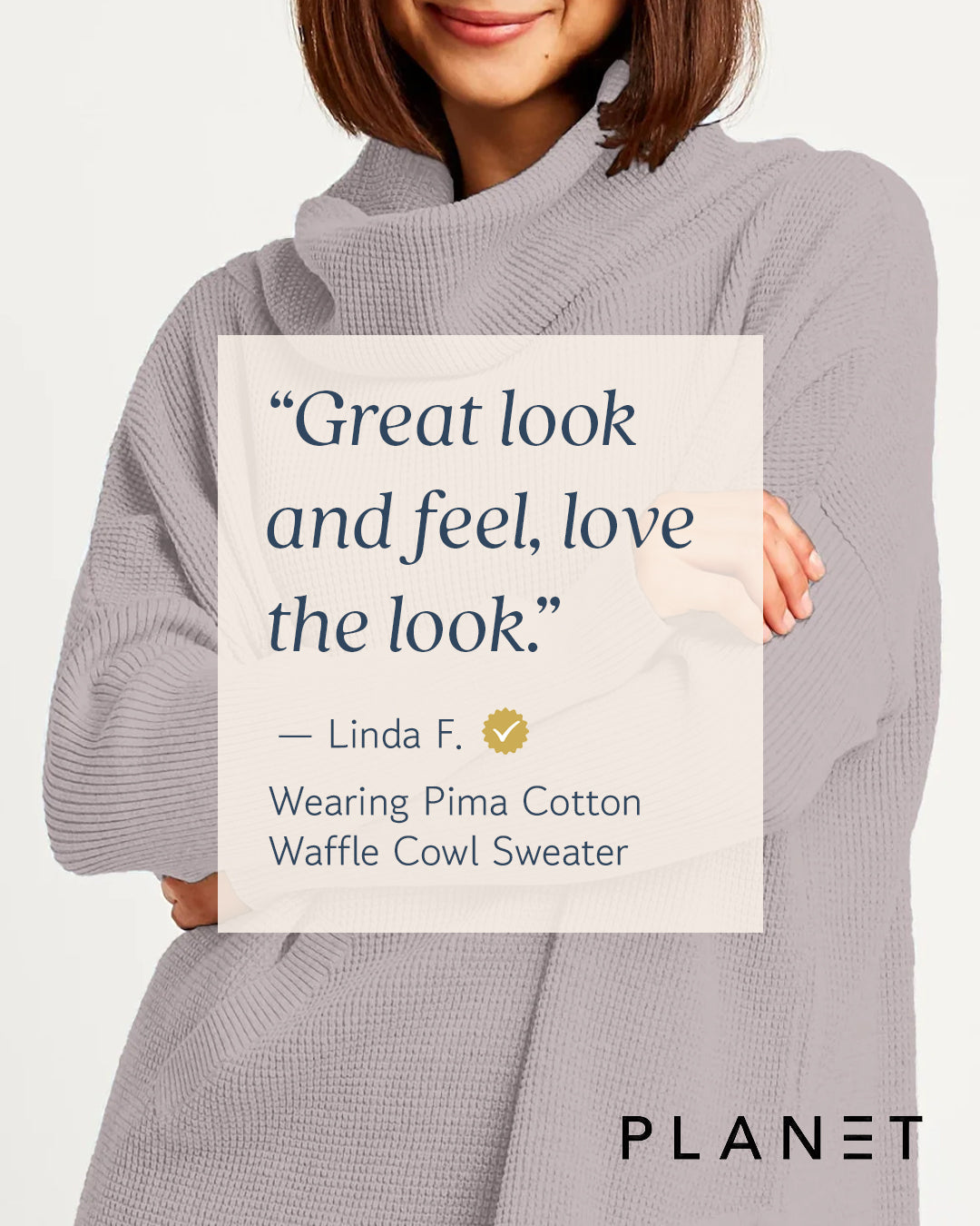 Pima Cotton Waffle Cowl Sweater - Crimson