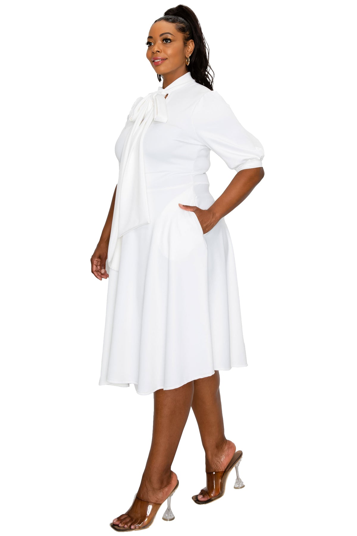 Carina Donna Flare Dress w/ Pockets