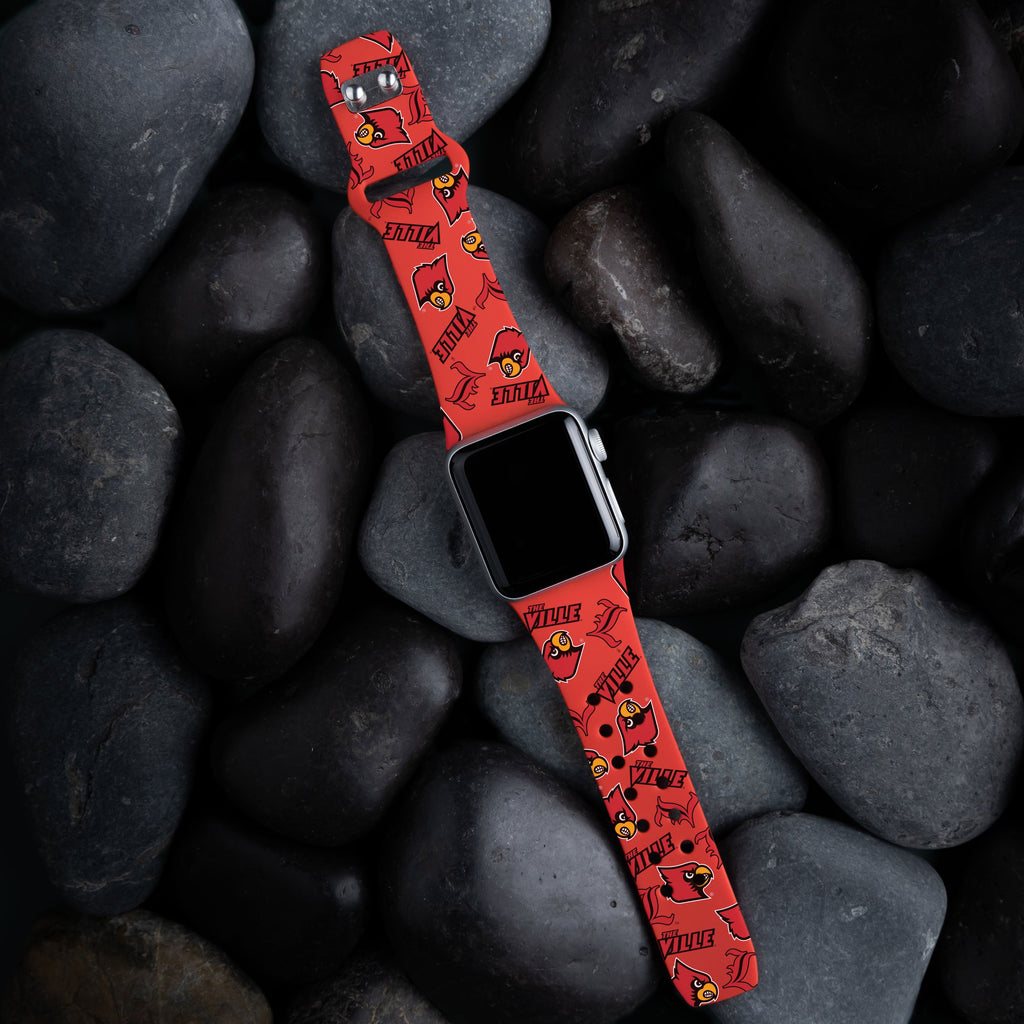 Louisville Cardinals HD Apple Watch Band