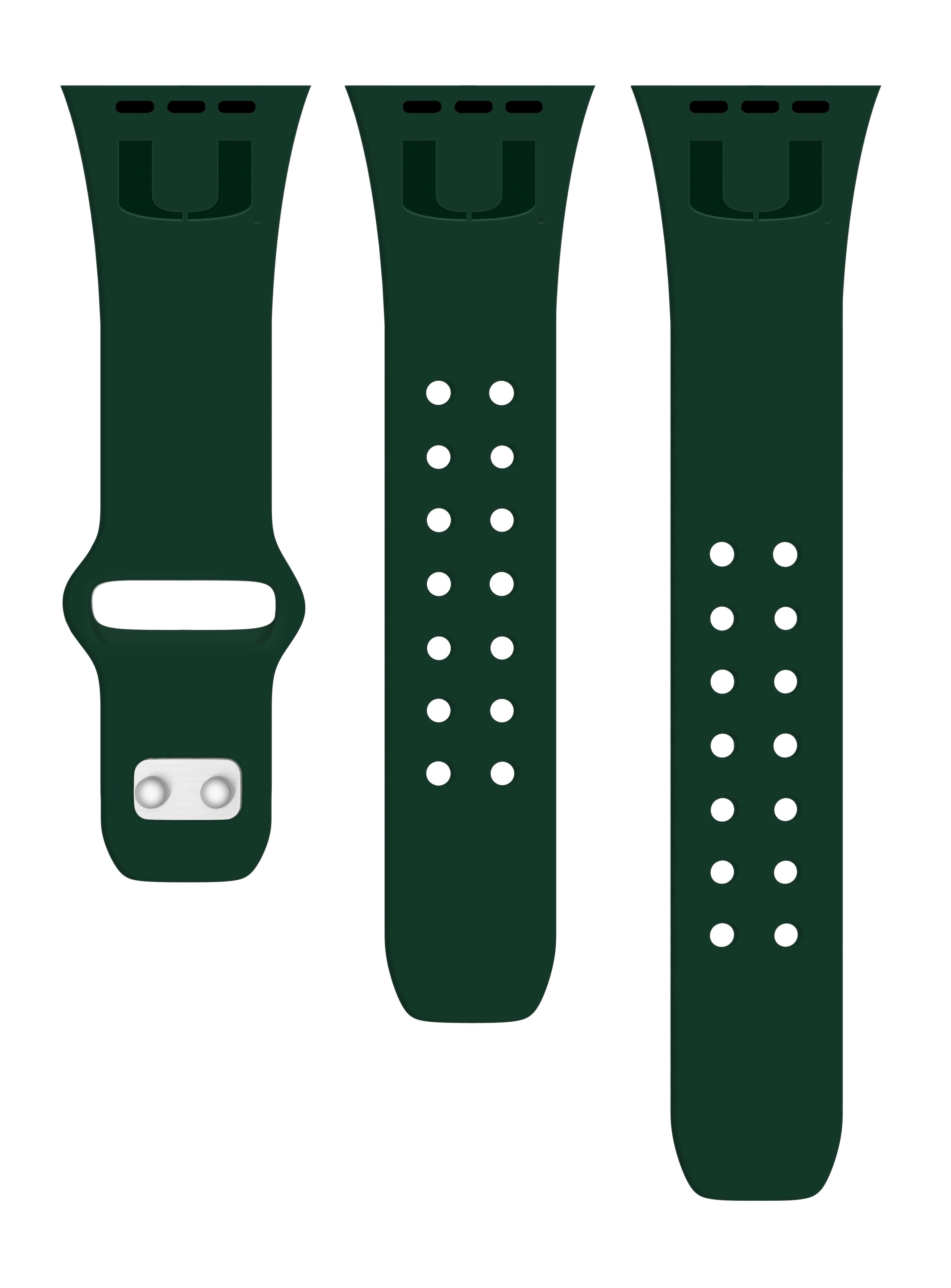 Miami Hurricanes Engraved Apple Watch Band