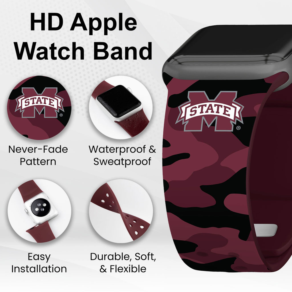 Mississippi State Bulldogs HD Apple Watch Band