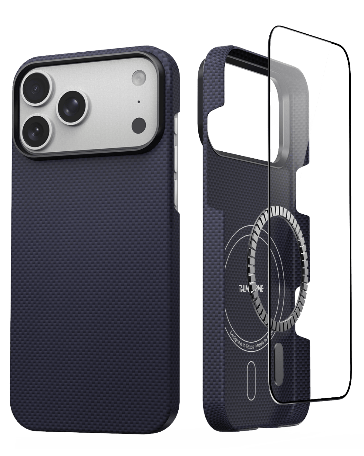 iPhone 17 Pro Max Case - Super Thin | Aramid Fiber | MagSafe - Navy Blue