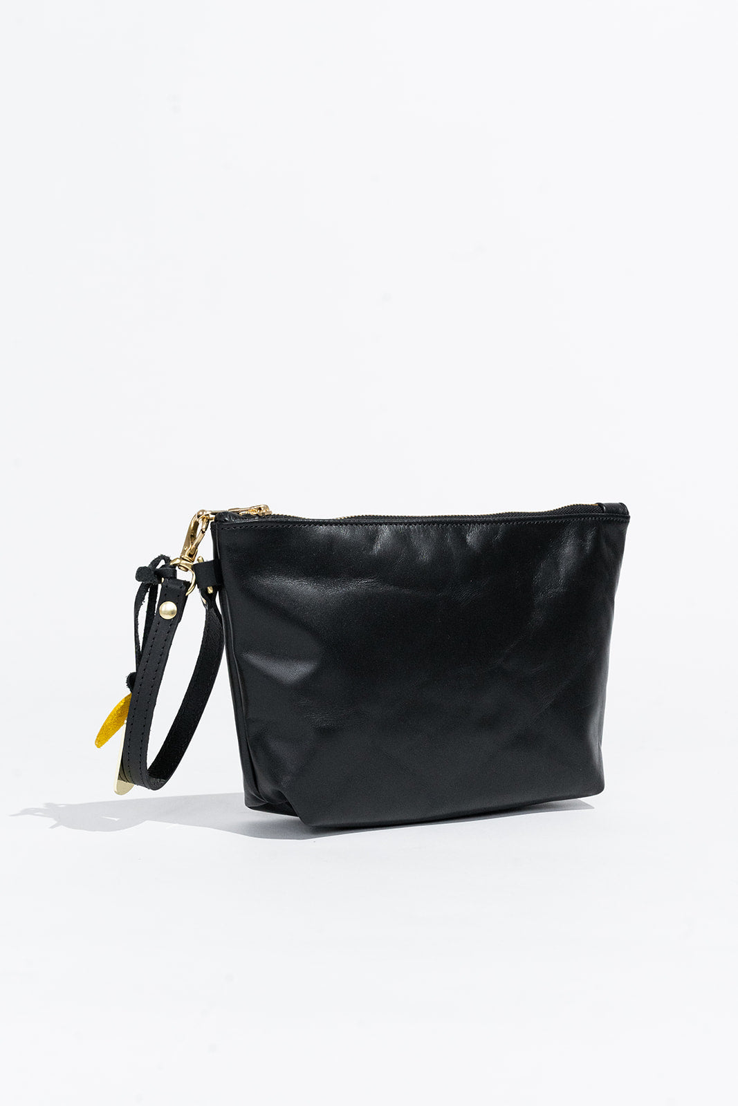 Naomi Zipper Clutch  | Black Leather