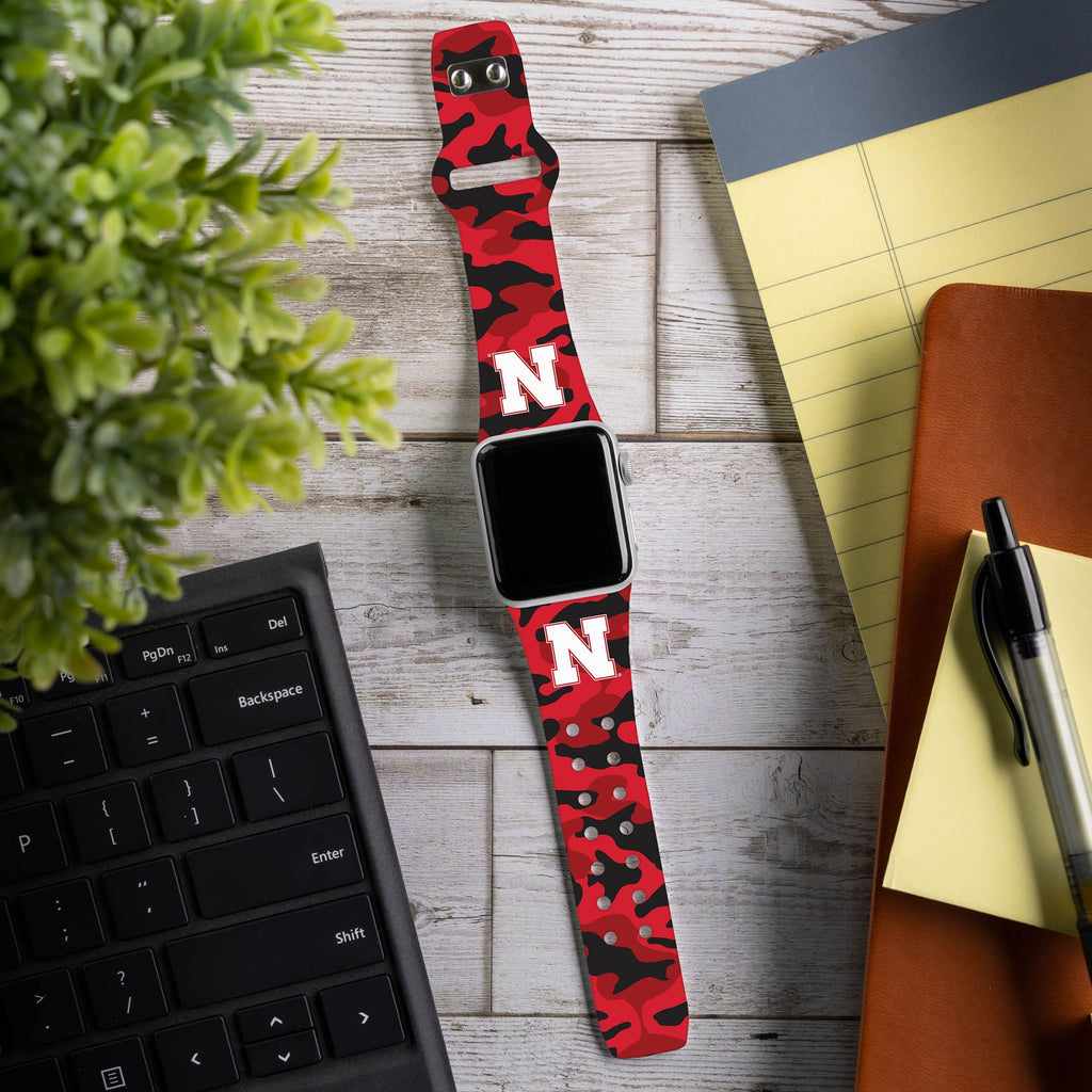 Nebraska Huskers HD Apple Watch Band