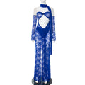 Summer Women Clothing Sexy Bandeau Matching Long Sleeve Lace Dress