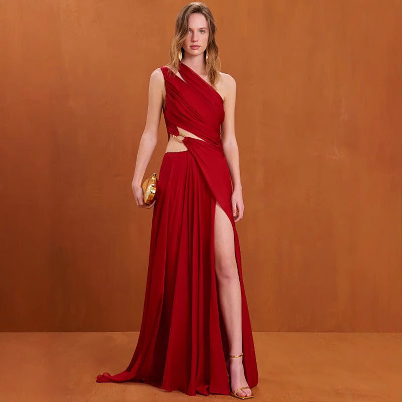 Women Party Bridesmaid Dress Sweet Red Dress