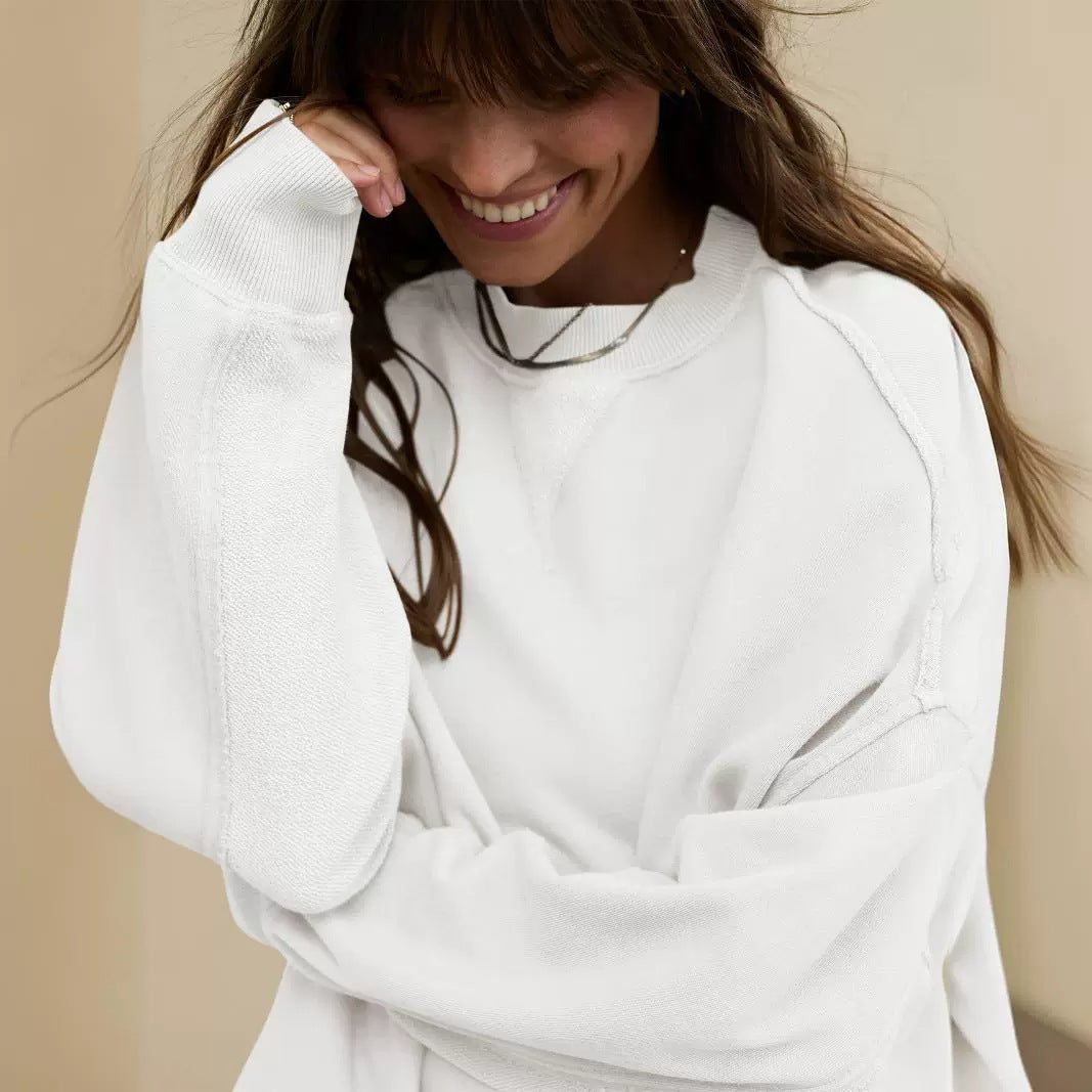 Sweatshirt Coat Women Loose Casual Brand Round Neck Top Women Commuting Wear High Grade