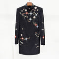 Exquisite Rhinestone Embroidered Beads Rhinestone Slim Fit Long Sleeved Dress Small Dress