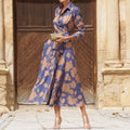 Spring Women Printed Mid Length Dress